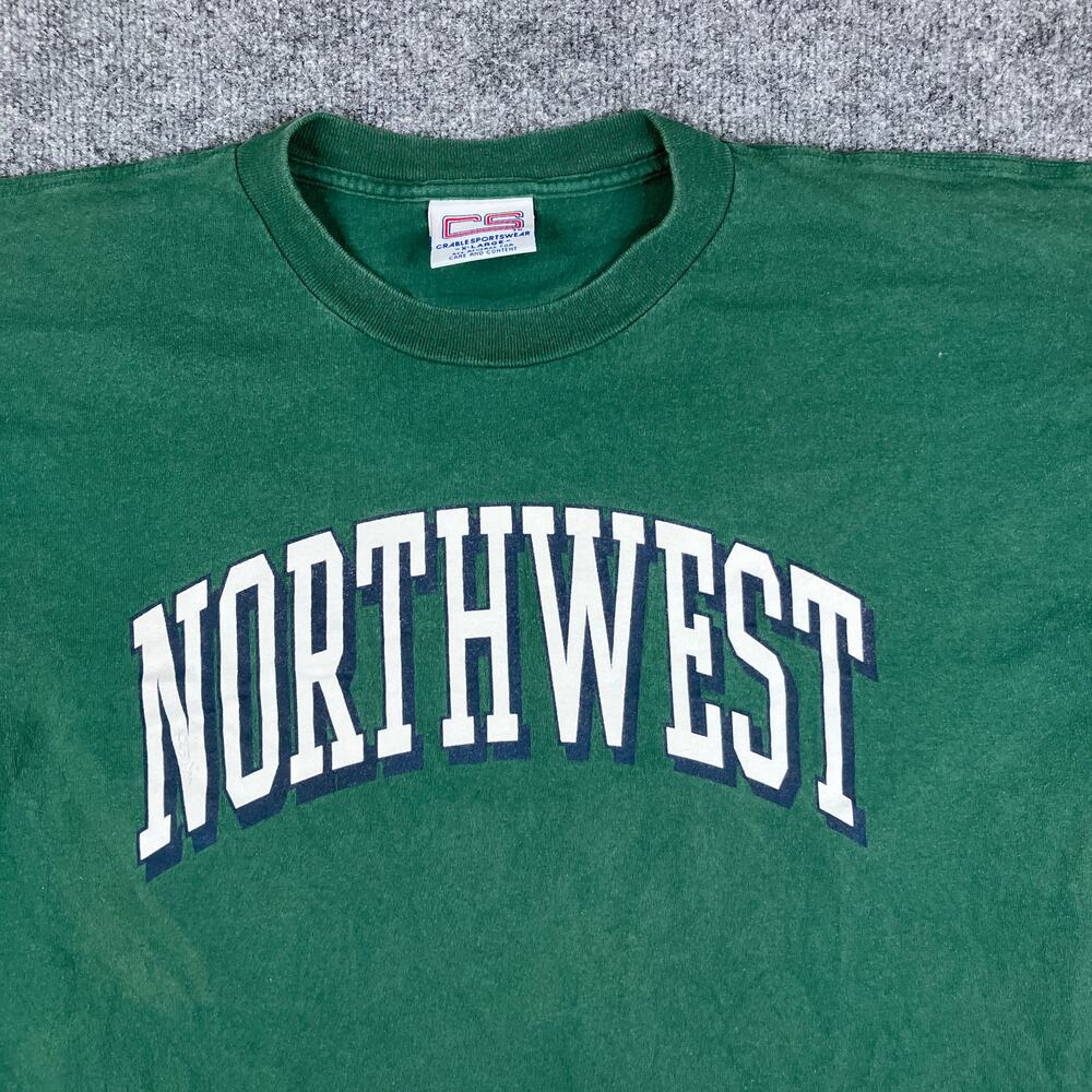 Crable Sportswear T-Shirt Mens Size XL Green Northwest‎ Graphic Vintage Tee